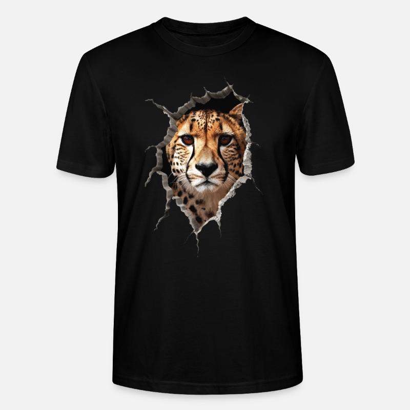 Guépard - T-shirt bio CRAFTER Stanley Stella Unisexe - noir