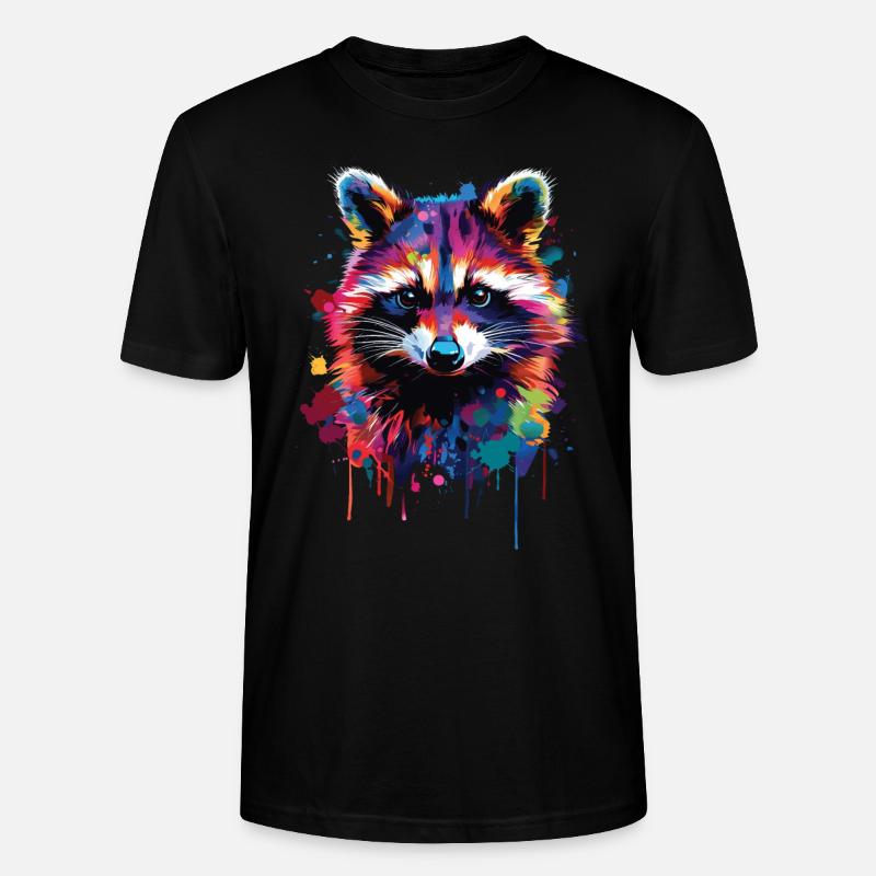 Waschbär - Stanley/Stella Unisex Bio-T-Shirt CRAFTER - Schwarz