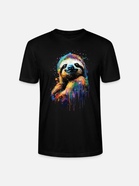 Sloth - Stanley/Stella CRAFTER Unisex Organic T-Shirt - black