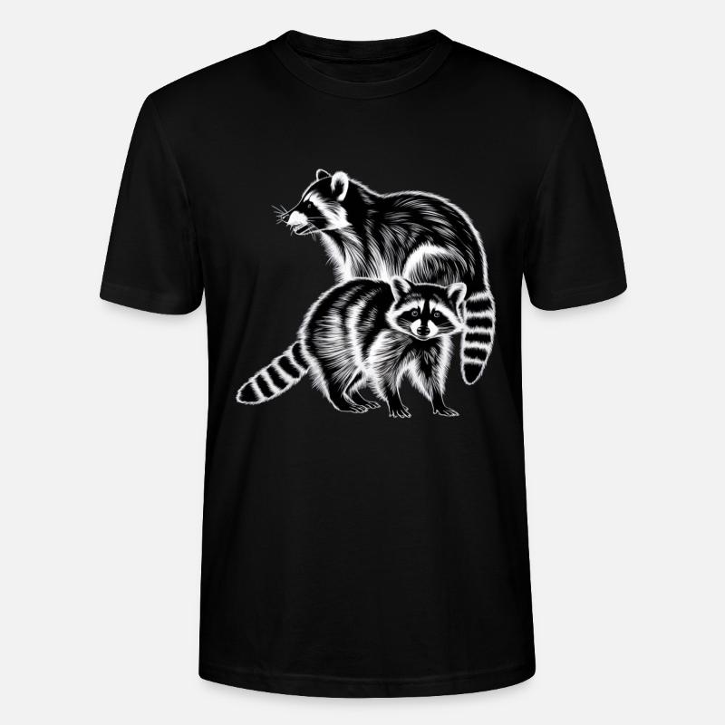 Waschbär - Stanley/Stella Unisex Bio-T-Shirt CRAFTER - Schwarz