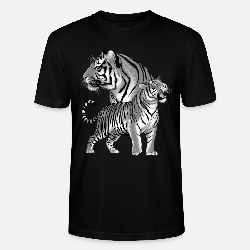 Tiger - Stanley/Stella Unisex Bio-T-Shirt CRAFTER - Schwarz