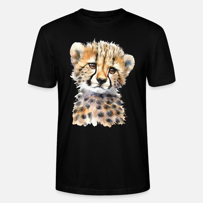 Guépard - T-shirt bio CRAFTER Stanley Stella Unisexe - noir