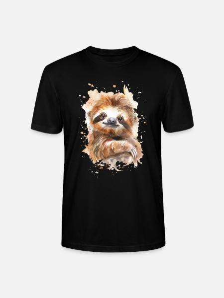Sloth - Stanley/Stella CRAFTER Unisex Organic T-Shirt - black