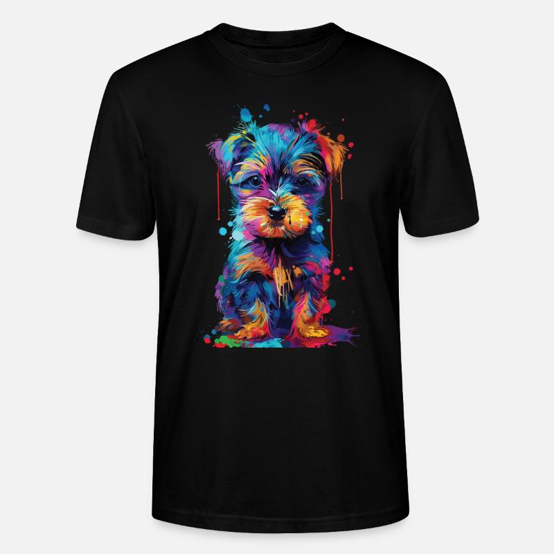 Hund - Stanley/Stella Unisex Bio-T-Shirt CRAFTER - Schwarz