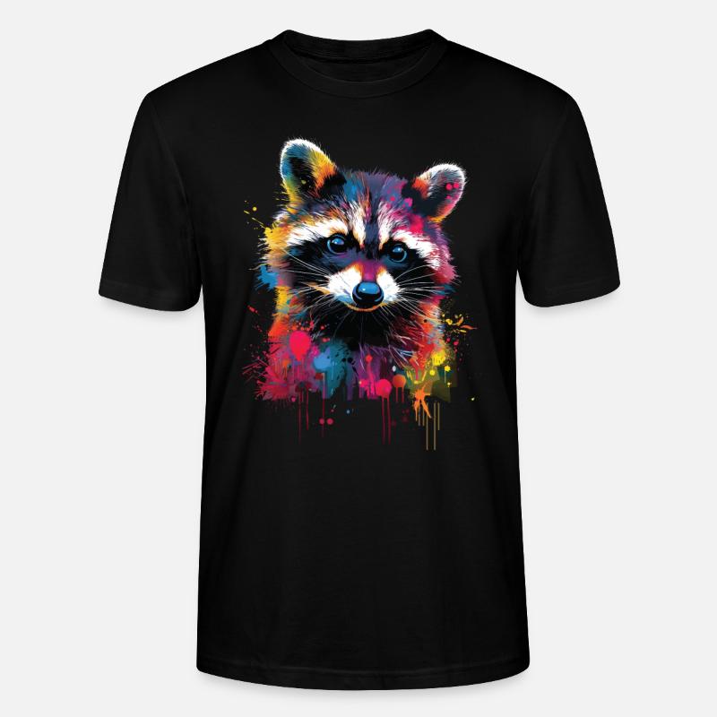 Waschbär - Stanley/Stella Unisex Bio-T-Shirt CRAFTER - Schwarz