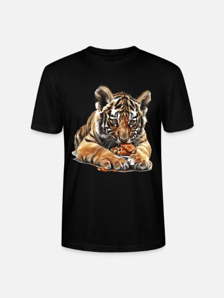 Tiger - Stanley/Stella CRAFTER Unisex Organic T-Shirt - black
