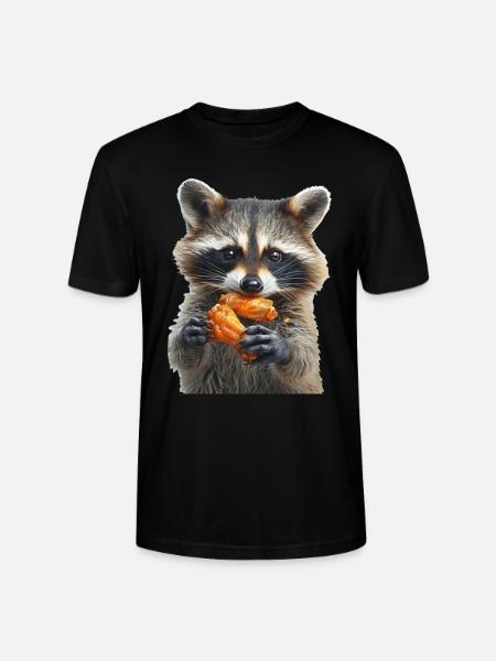 Raccoon - Stanley/Stella CRAFTER Unisex Organic T-Shirt - black