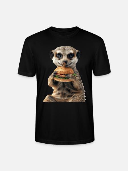 Meerkat - Stanley/Stella CRAFTER Unisex Organic T-Shirt - black