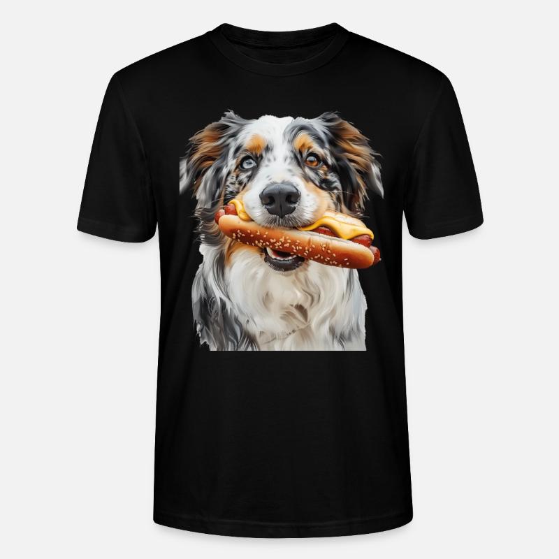 Australischer Schäferhund - Stanley/Stella Unisex Bio-T-Shirt CRAFTER - Schwarz