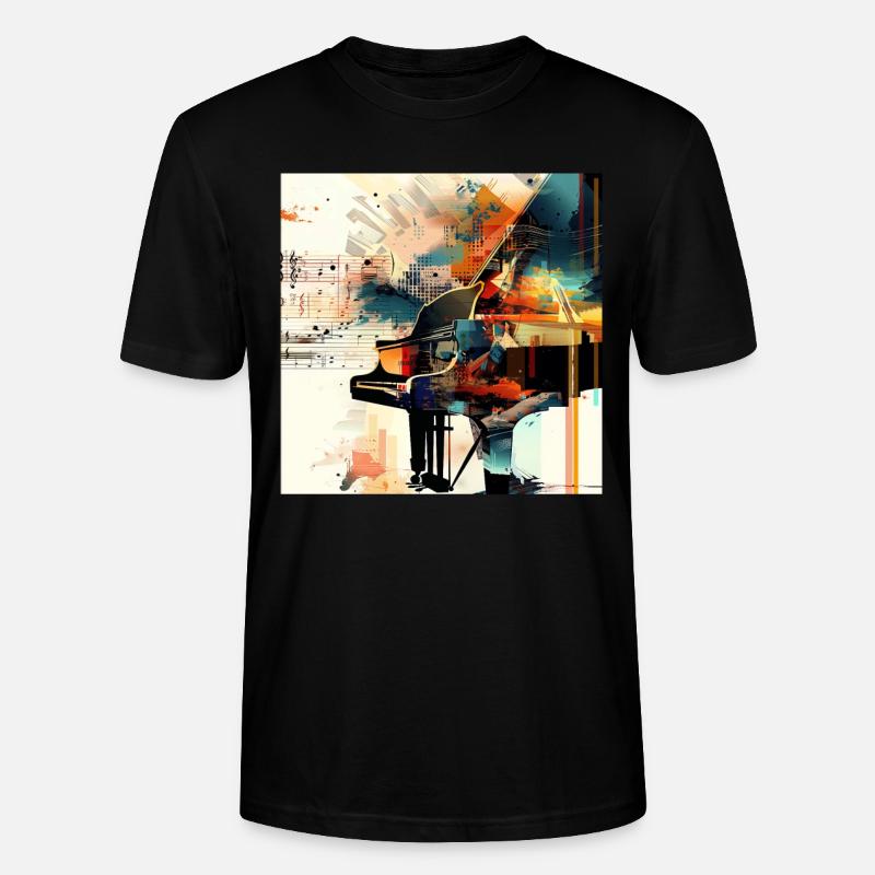 Klavier - Stanley/Stella Unisex Bio-T-Shirt CRAFTER - Schwarz