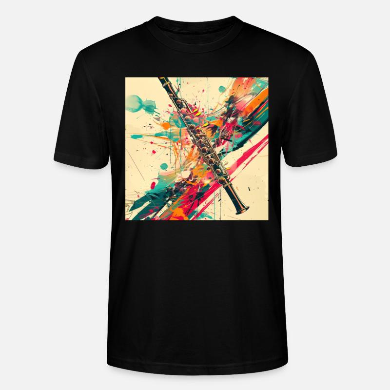 Querflöte - Stanley/Stella Unisex Bio-T-Shirt CRAFTER - Schwarz