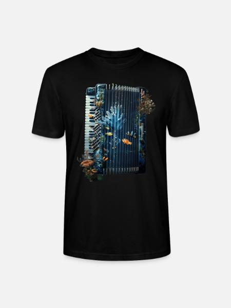 Fisch Akkordeon - Stanley/Stella Unisex Bio-T-Shirt CRAFTER - Schwarz