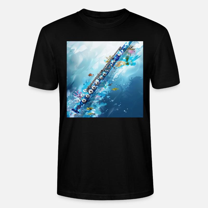 Flûte de poisson - T-shirt bio CRAFTER Stanley Stella Unisexe - noir