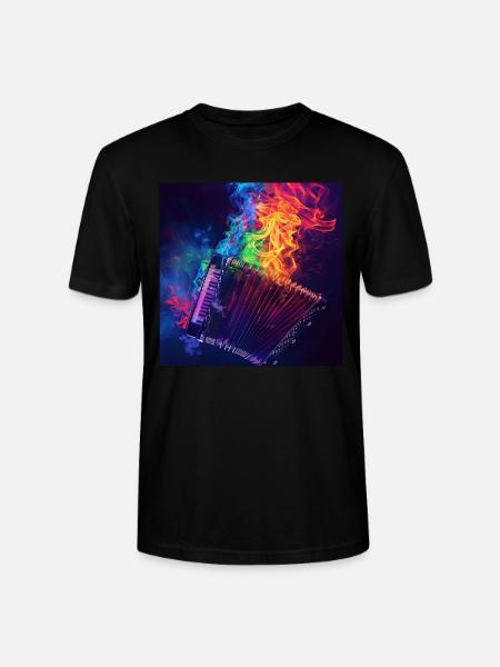 Akkordeon - Stanley/Stella Unisex Bio-T-Shirt CRAFTER - Schwarz