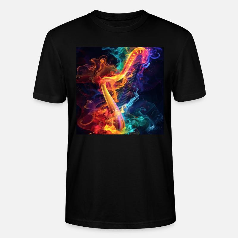 Harfe - Stanley/Stella Unisex Bio-T-Shirt CRAFTER - Schwarz