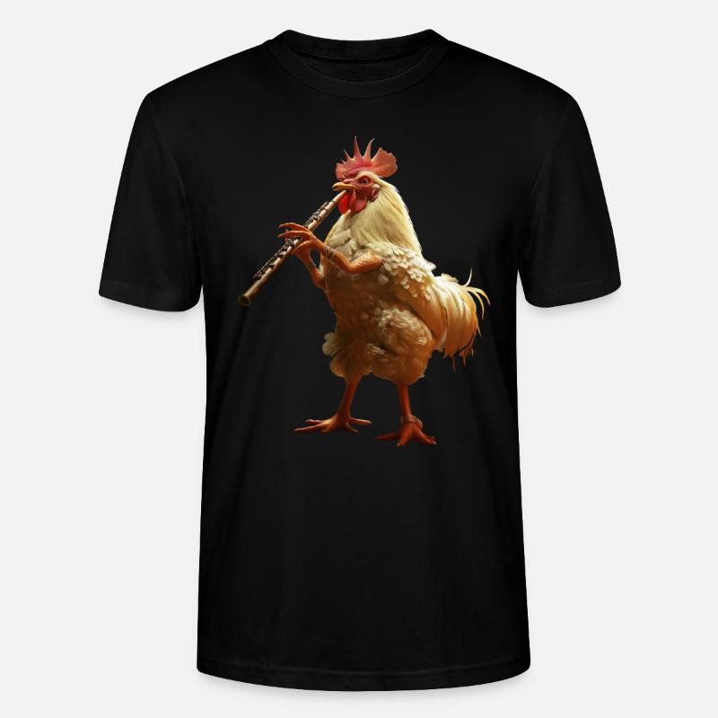 Hahn Flöte - Stanley/Stella Unisex Bio-T-Shirt CRAFTER - Schwarz