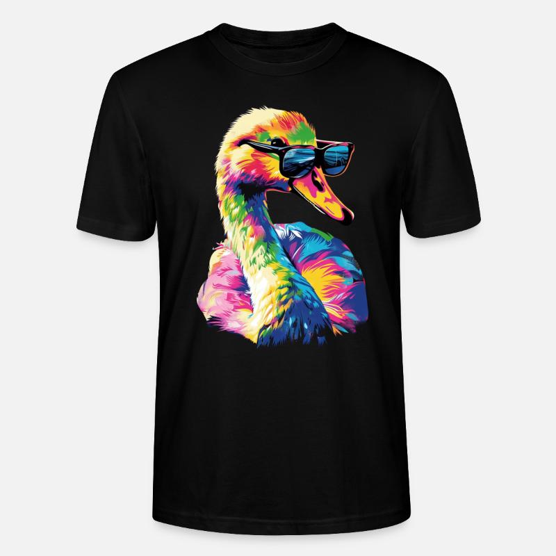 Schwan - Stanley/Stella Unisex Bio-T-Shirt CRAFTER - Schwarz