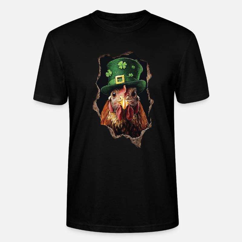 St. Patrick Huhn - Stanley/Stella Unisex Bio-T-Shirt CRAFTER - Schwarz