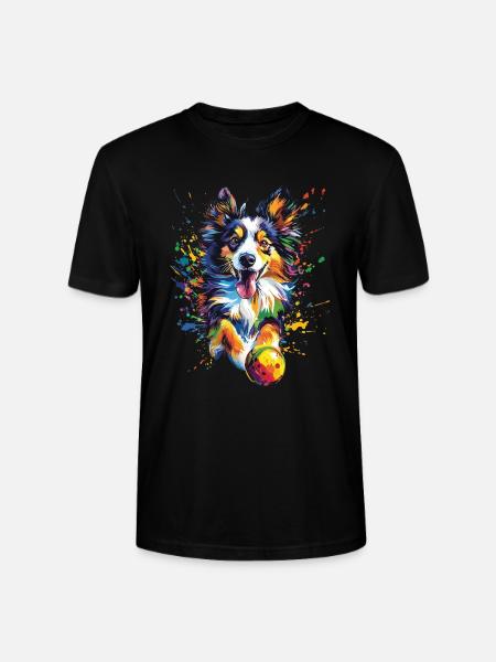 Shetland Sheepdog - Stanley/Stella Unisex Bio-T-Shirt CRAFTER - Schwarz