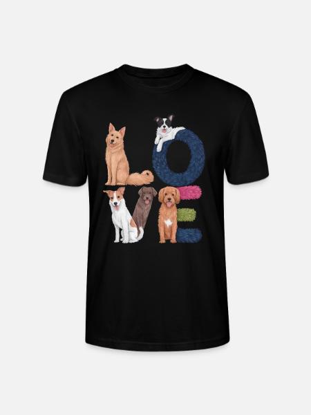 Liebe Hunde - Stanley/Stella Unisex Bio-T-Shirt CRAFTER - Schwarz