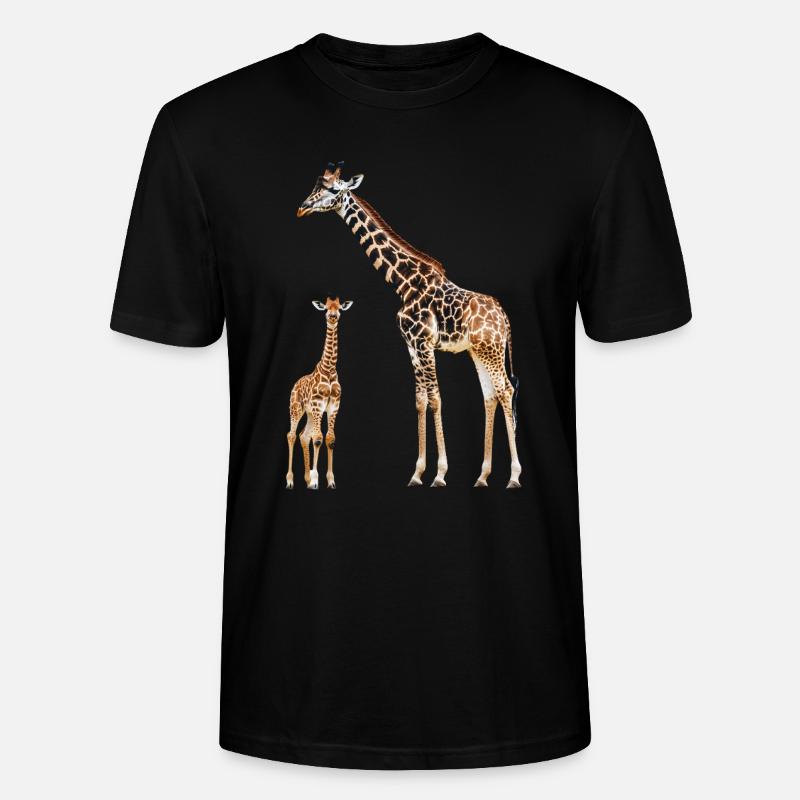 Giraffe - Stanley/Stella Unisex Bio-T-Shirt CRAFTER - Schwarz