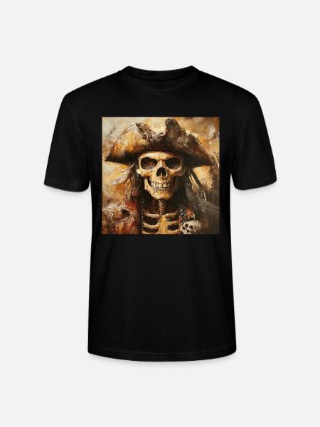 Piratenskelett - Stanley/Stella Unisex Bio-T-Shirt CRAFTER - Schwarz