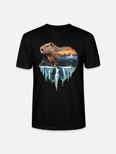 Wasserschwein - Stanley/Stella Unisex Bio-T-Shirt CRAFTER - Schwarz