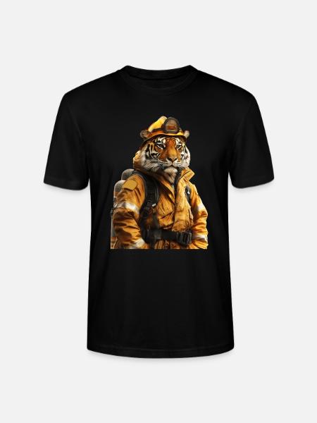 Tiger - Stanley/Stella Unisex Bio-T-Shirt CRAFTER - Schwarz