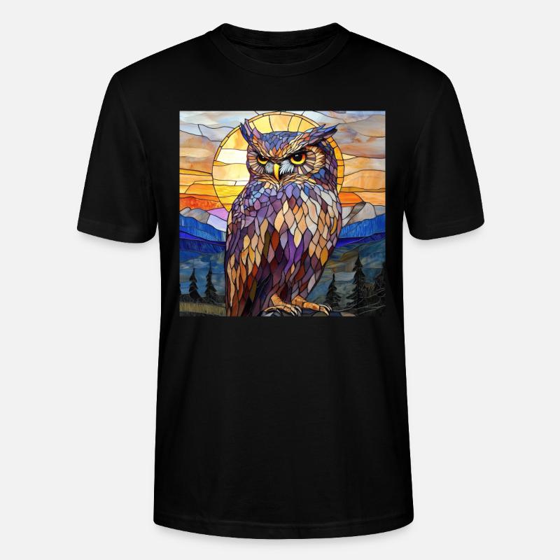 Eule - Stanley/Stella Unisex Bio-T-Shirt CRAFTER - Schwarz