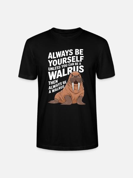 Walross - Stanley/Stella Unisex Bio-T-Shirt CRAFTER - Schwarz