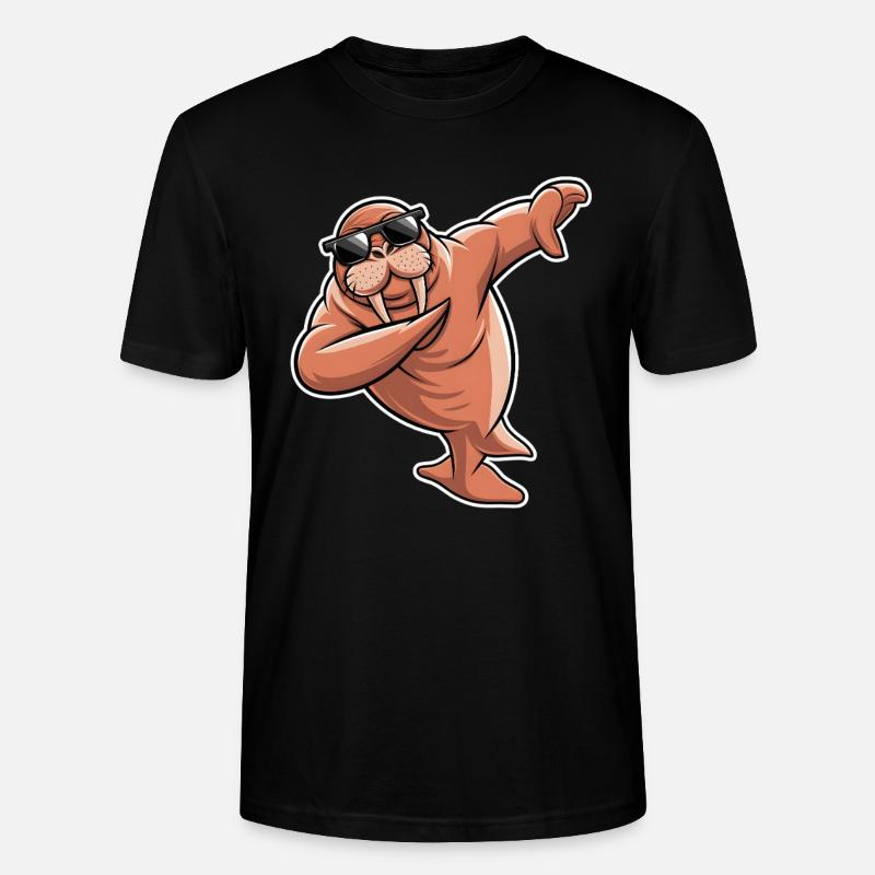 Walross - Stanley/Stella Unisex Bio-T-Shirt CRAFTER - Schwarz