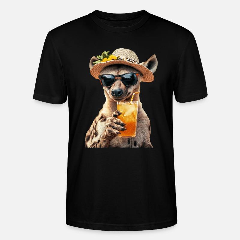 Hyäne - Stanley/Stella Unisex Bio-T-Shirt CRAFTER - Schwarz