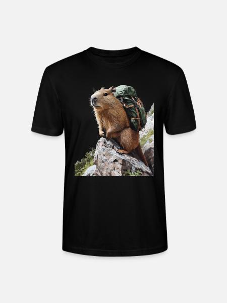 Wasserschwein - Stanley/Stella Unisex Bio-T-Shirt CRAFTER - Schwarz