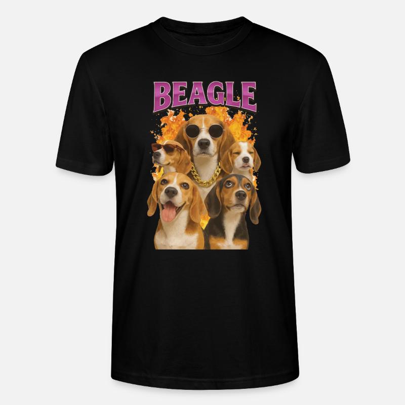 Beagle - Stanley/Stella Unisex Bio-T-Shirt CRAFTER - Schwarz