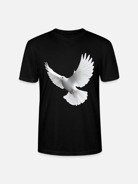Weiße Taube - Stanley/Stella Unisex Bio-T-Shirt CRAFTER - Schwarz