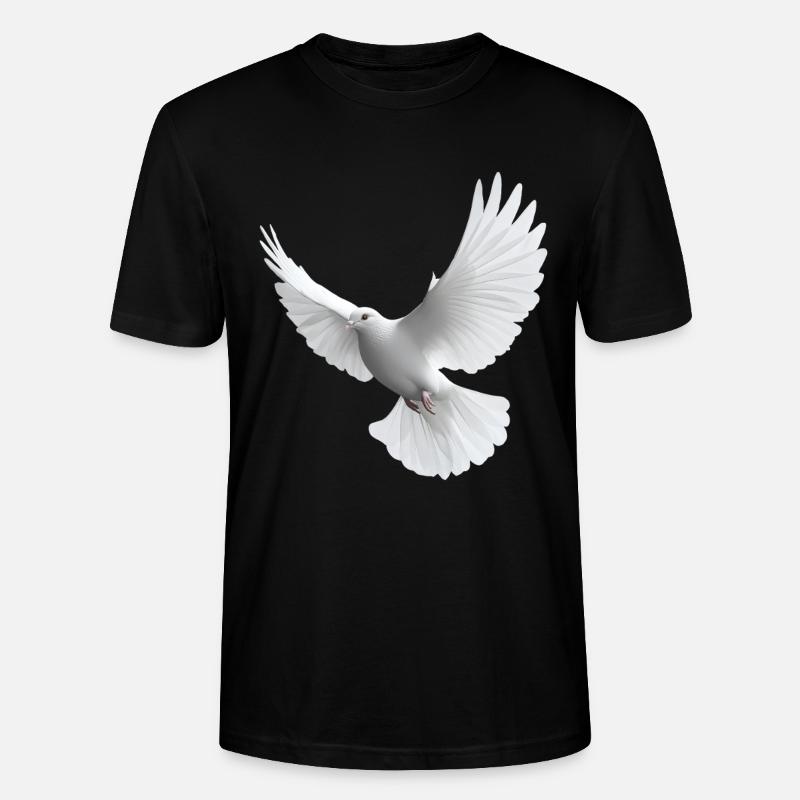 Weiße Taube - Stanley/Stella Unisex Bio-T-Shirt CRAFTER - Schwarz