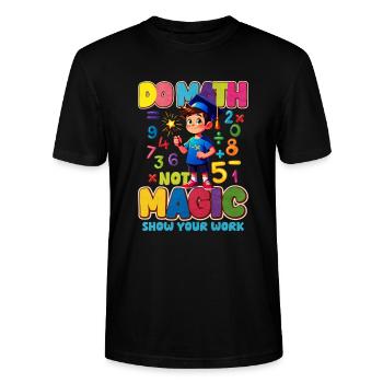 Mathe - Stanley/Stella Unisex Bio-T-Shirt CRAFTER - Schwarz - Vorne - Alina (178cm) & Michal (187cm)