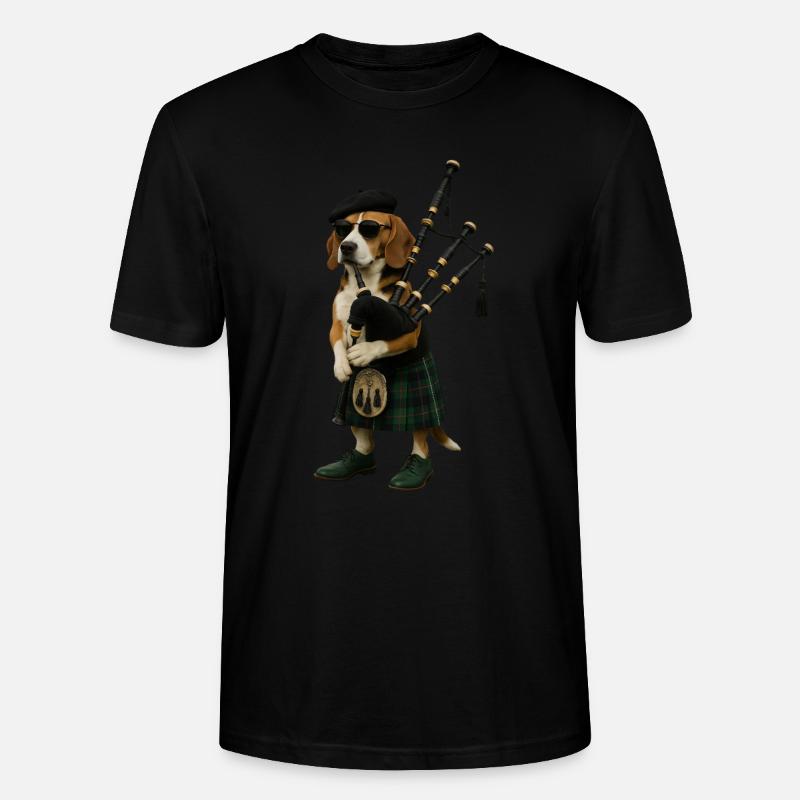 Beagle Dudelsack - Stanley/Stella Unisex Bio-T-Shirt CRAFTER - Schwarz