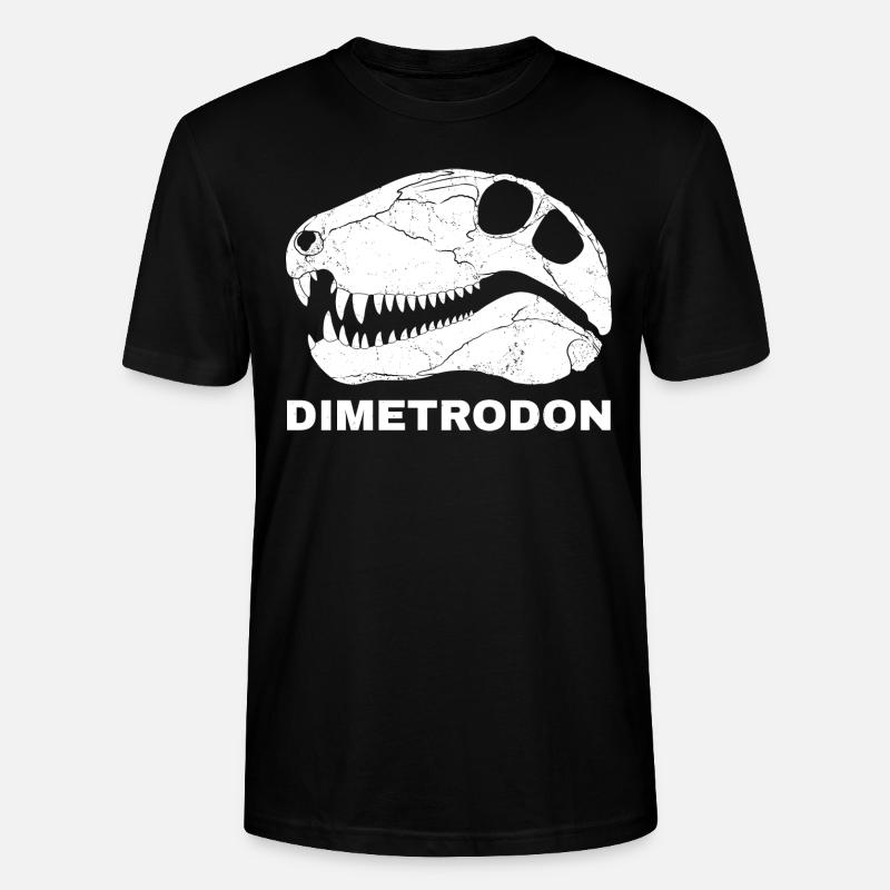 Crâne fossile de dimétrodon - T-shirt bio CRAFTER Stanley Stella Unisexe - noir