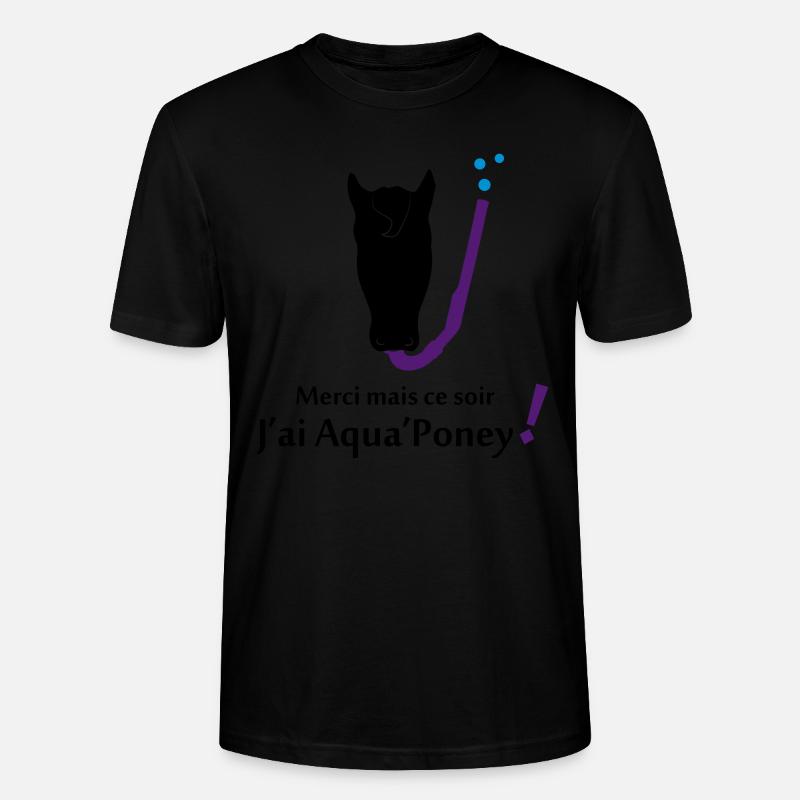 Aqua poney 3 - T-shirt bio CRAFTER Stanley Stella Unisexe - noir