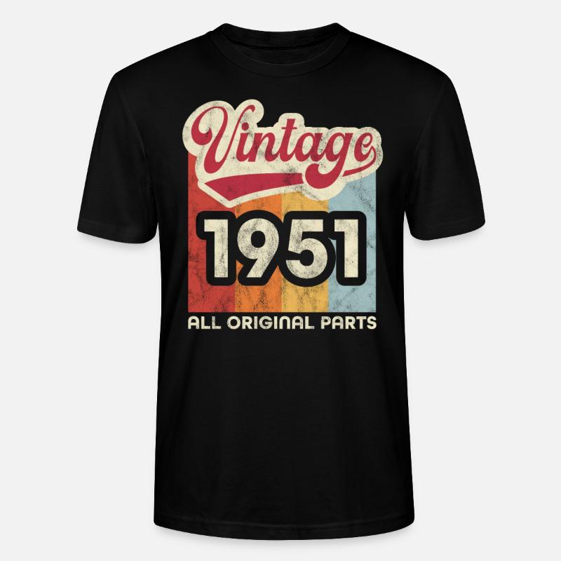 Millésime 1951 - T-shirt bio CRAFTER Stanley Stella Unisexe - noir