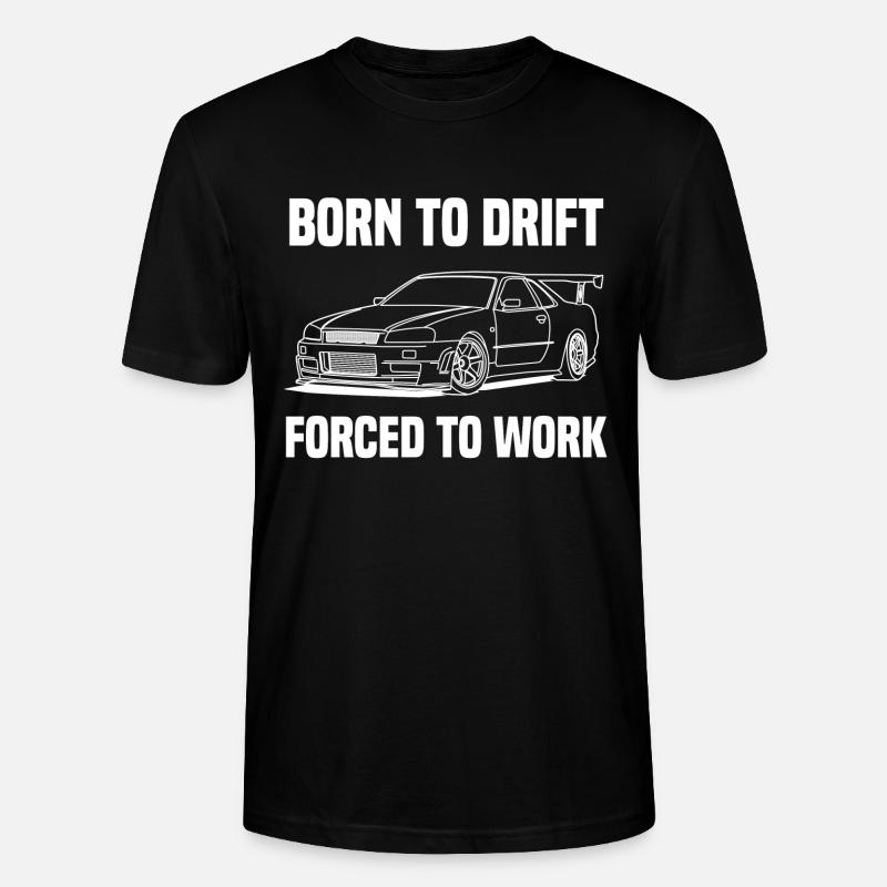 born to drift white - Stanley/Stella Unisex Bio-T-Shirt CRAFTER - Schwarz