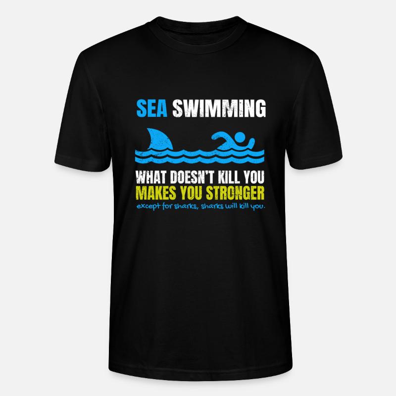 Requin nageant en mer - T-shirt bio CRAFTER Stanley Stella Unisexe - noir