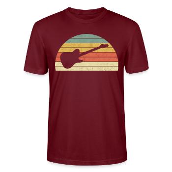 E guitare colorée - T-shirt bio CRAFTER Stanley Stella Unisexe - bordeaux - Devant - Alina (178cm) & Michal (187cm)