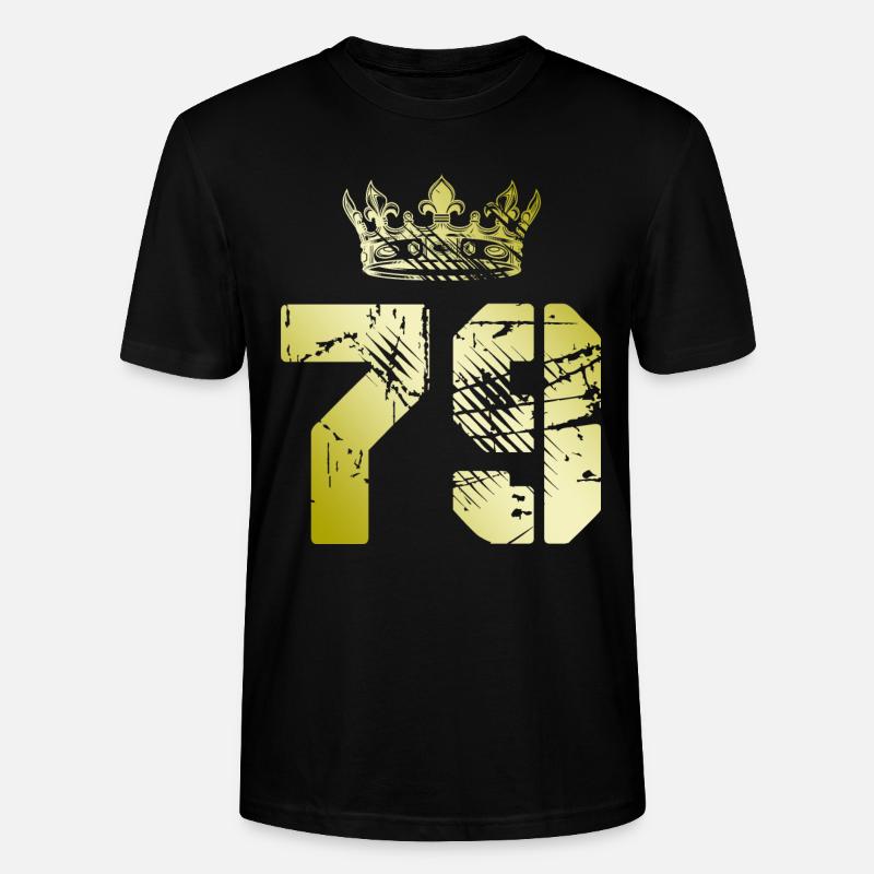 79 Couronne numérique - T-shirt bio CRAFTER Stanley Stella Unisexe - noir