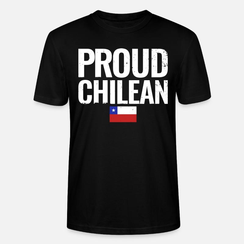 Fier drapeau chilien du Chili - T-shirt bio CRAFTER Stanley Stella Unisexe - noir