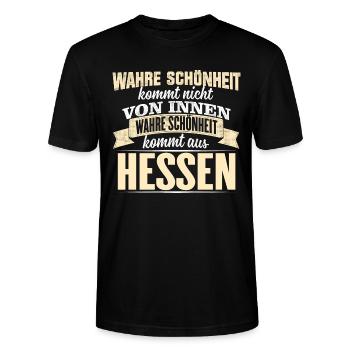 HESSEN - Schönheit - Stanley/Stella Unisex Bio-T-Shirt CRAFTER - Schwarz - Vorne - Alina (178cm) & Michal (187cm)