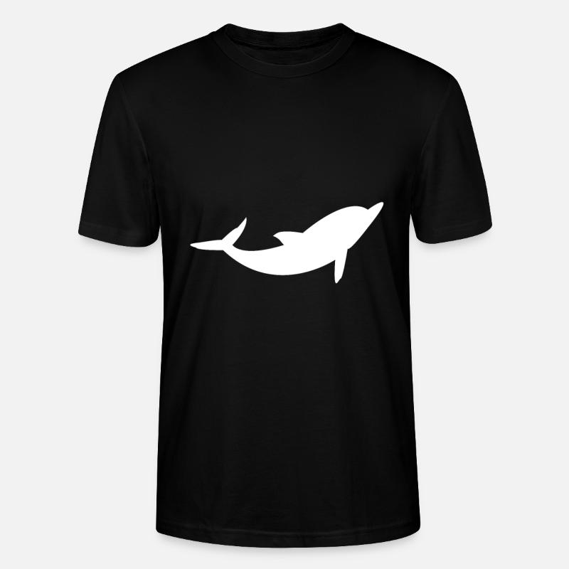 Delfin Silhouette - Stanley/Stella Unisex Bio-T-Shirt CRAFTER - Schwarz