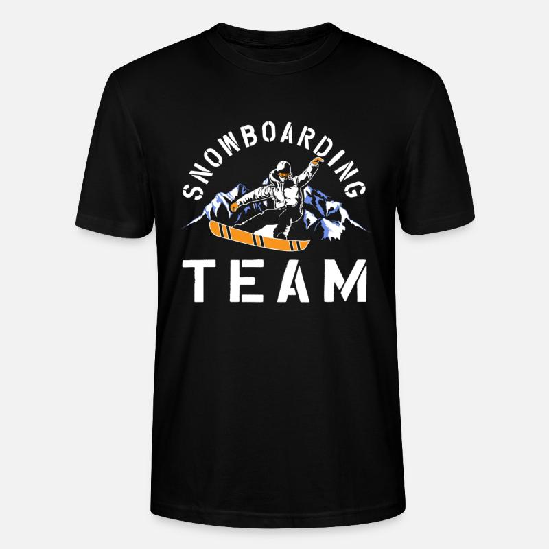 Équipe de snowboard - T-shirt bio CRAFTER Stanley Stella Unisexe - noir