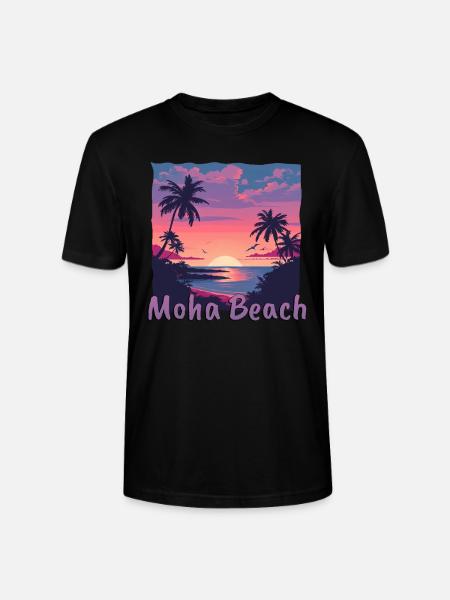 Moha Beach Caribbean Netherlands Holidays - Stanley/Stella CRAFTER Unisex Organic T-Shirt - black